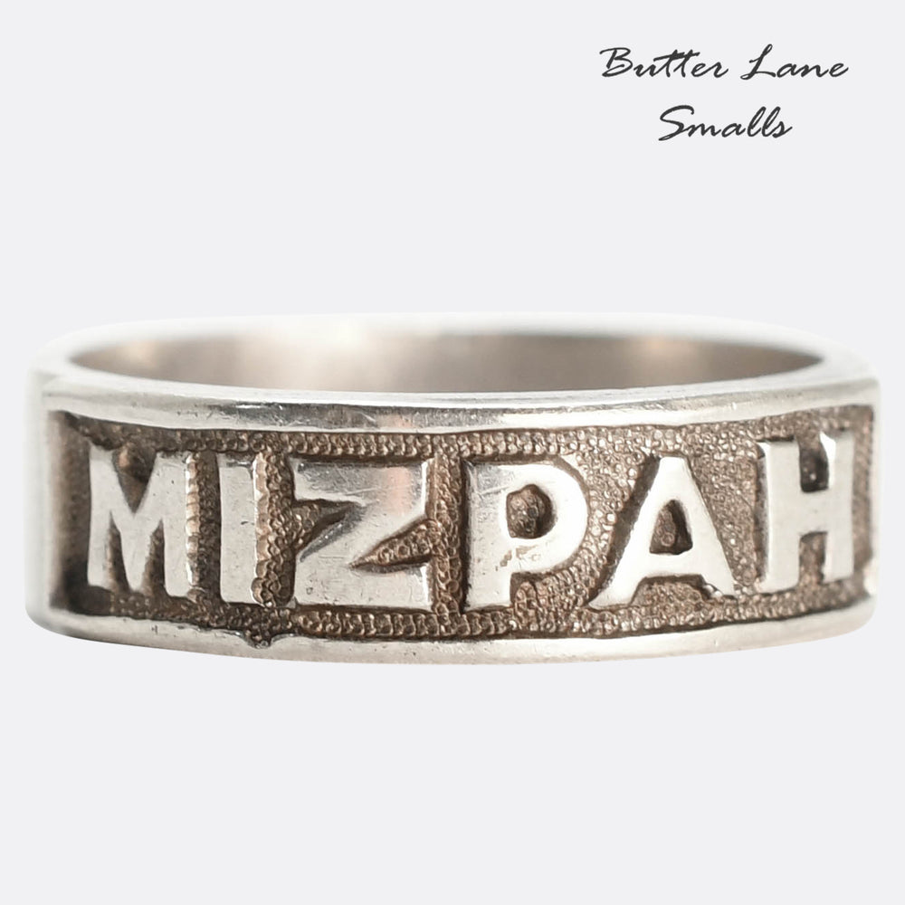 Victorian Silver Mizpah Ring