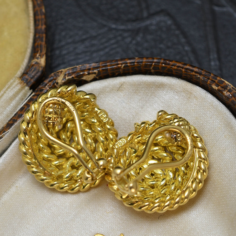 Vintage Tiffany & Co Rope Coil Earrings