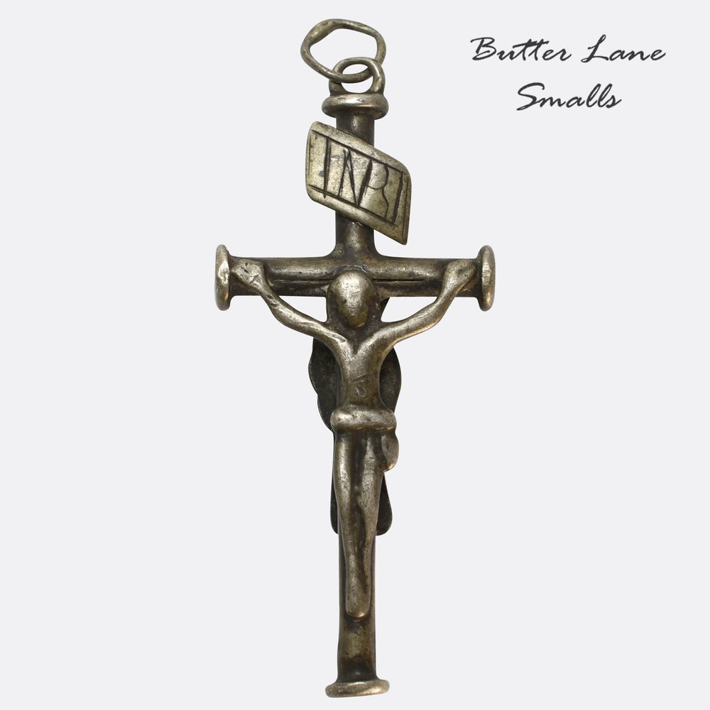 Antique Silver Crucifix Pendant