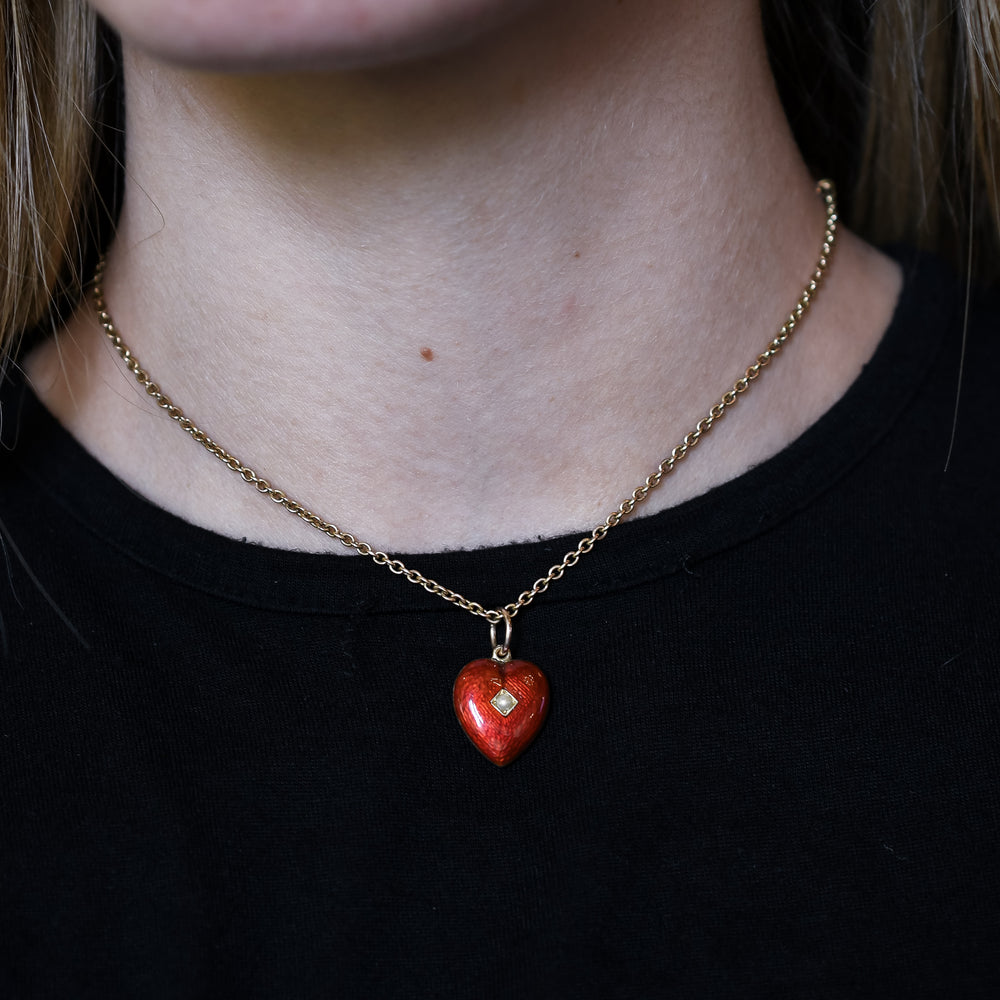 Victorian Pearl & Guilloché Enamel Locket Pendant