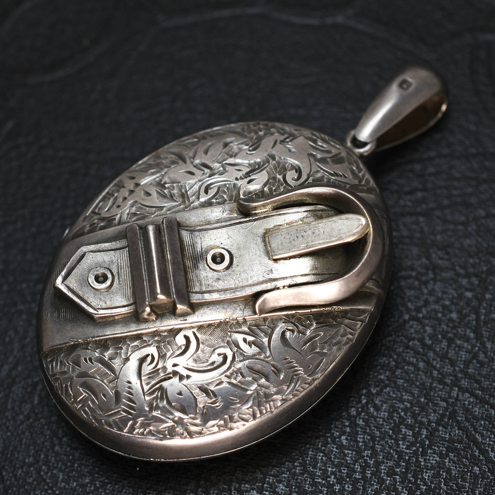 Victorian Silver Buckle Locket