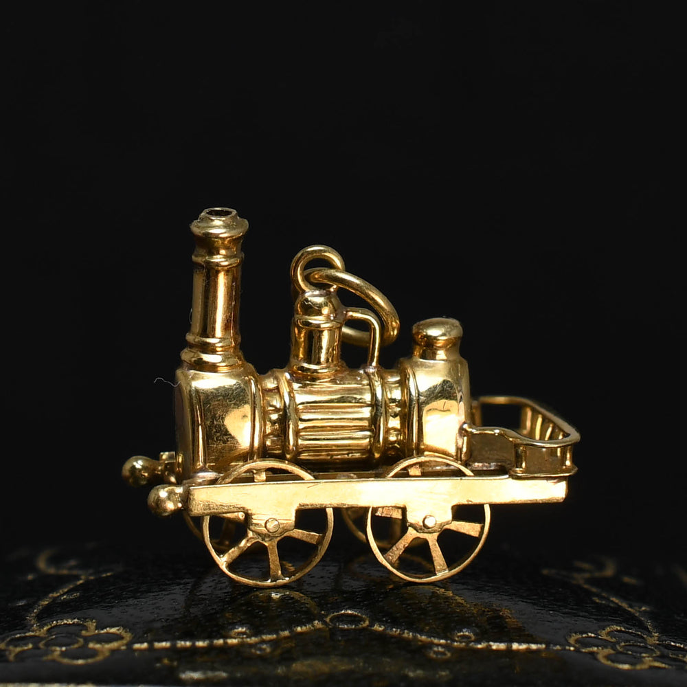 1920's 15k Gold Articulated Train Charm