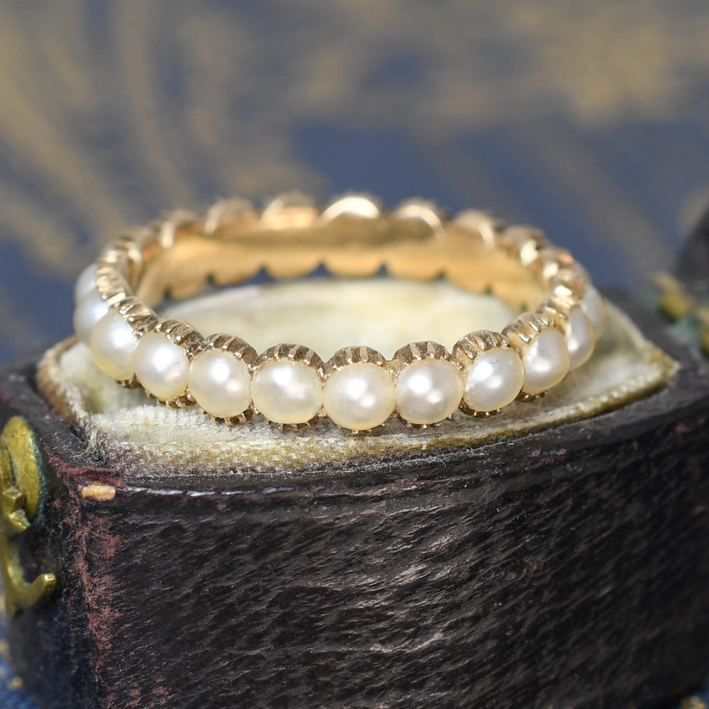 Georgian Pearl Eternity Ring