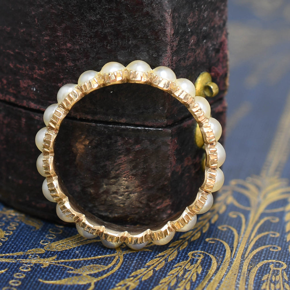 Georgian Pearl Eternity Ring