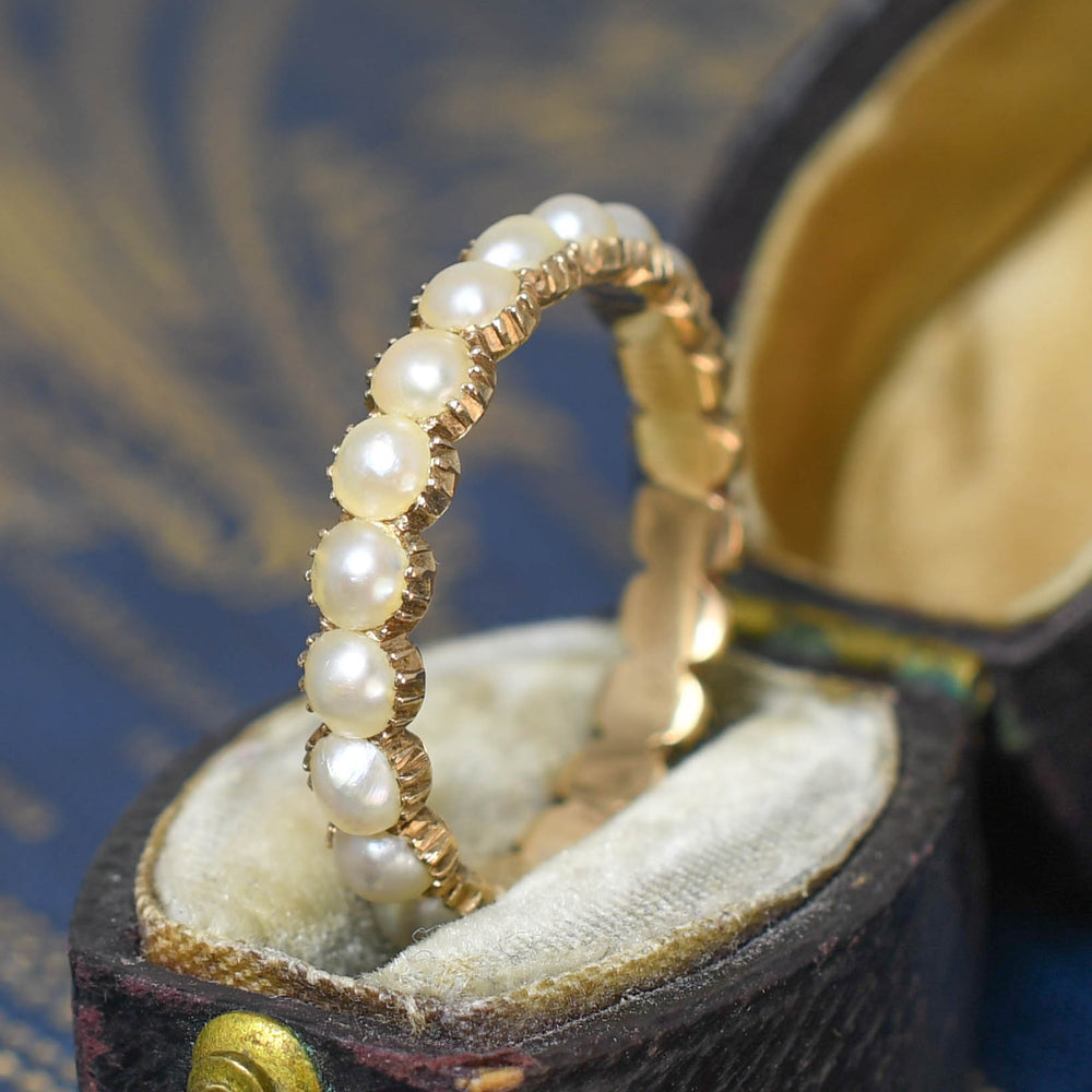 Georgian Pearl Eternity Ring