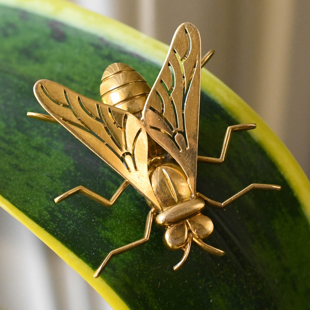 Art Deco Boucheron 18k Gold Insect Brooch