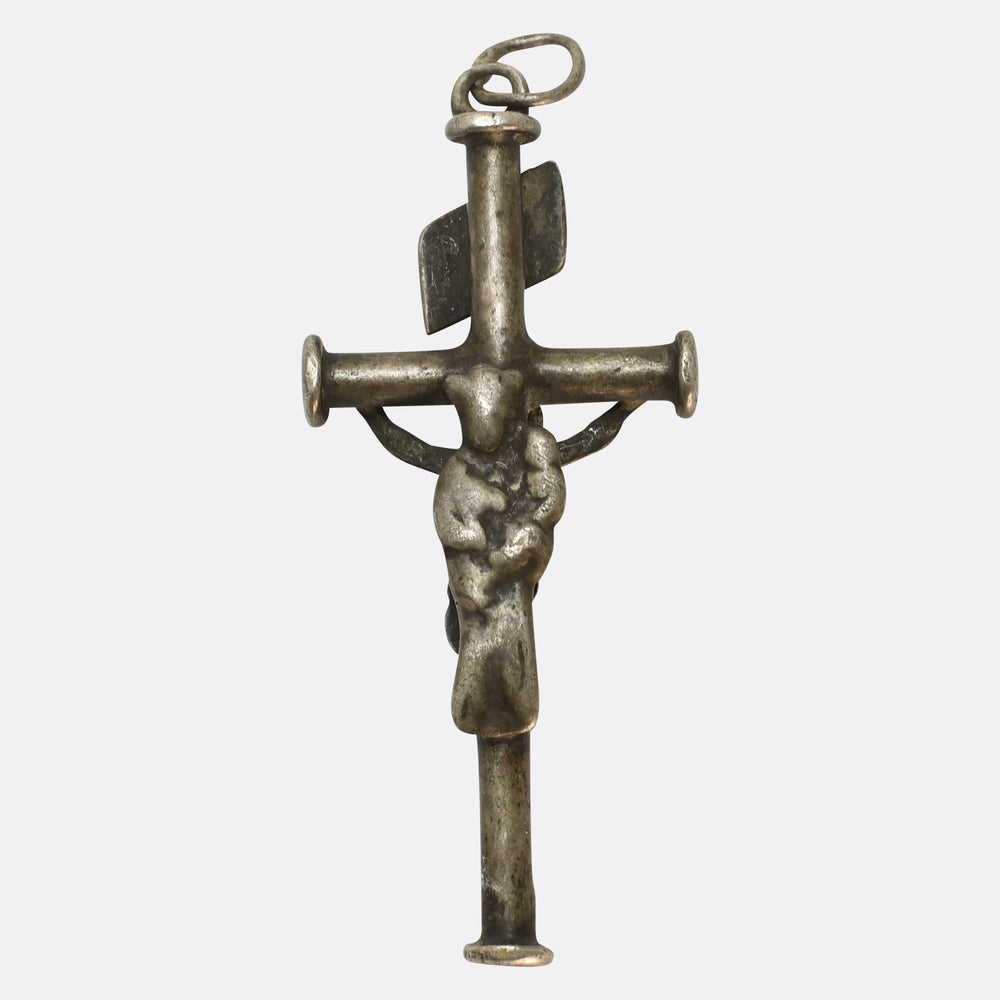 Antique Silver Crucifix Pendant