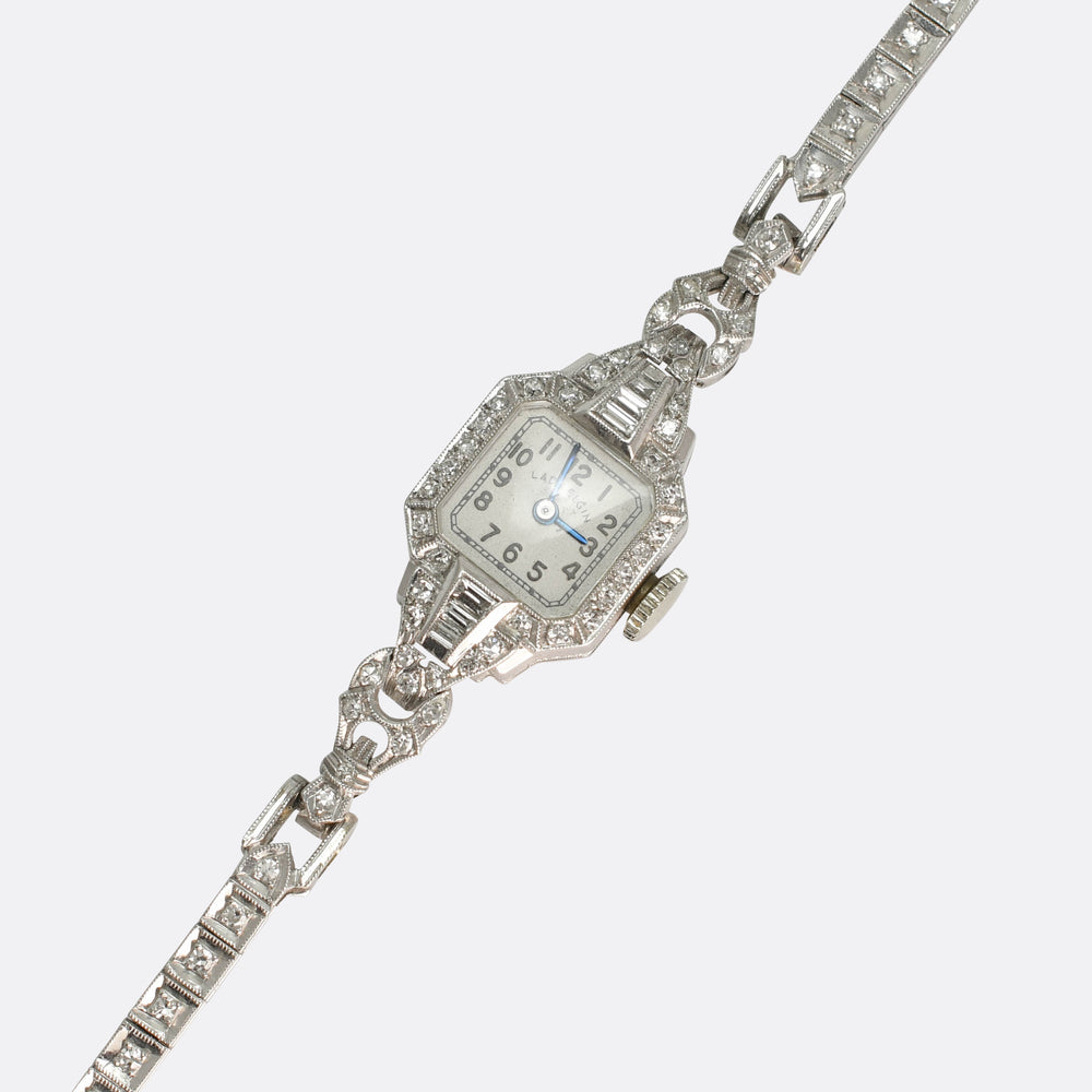 Art Deco 1 Carat Diamond Platinum Cocktail Watch