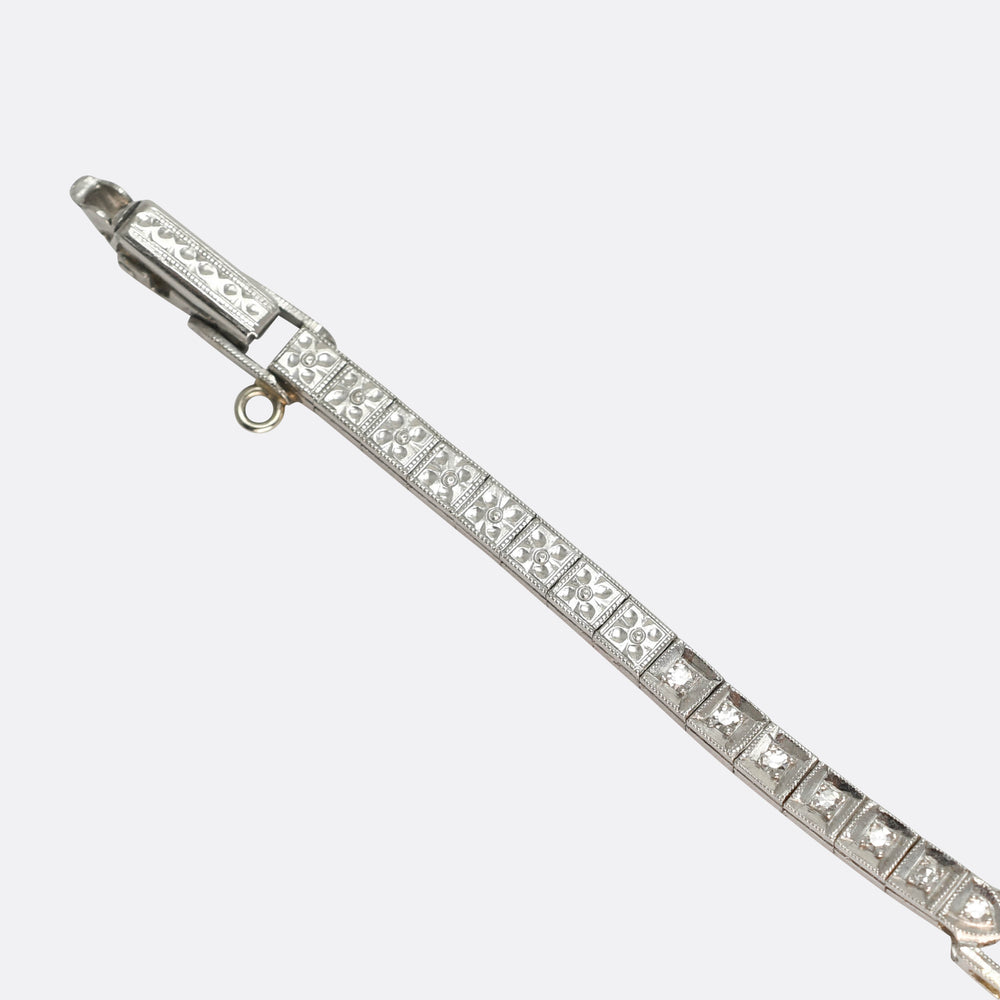 Art Deco 1 Carat Diamond Platinum Cocktail Watch