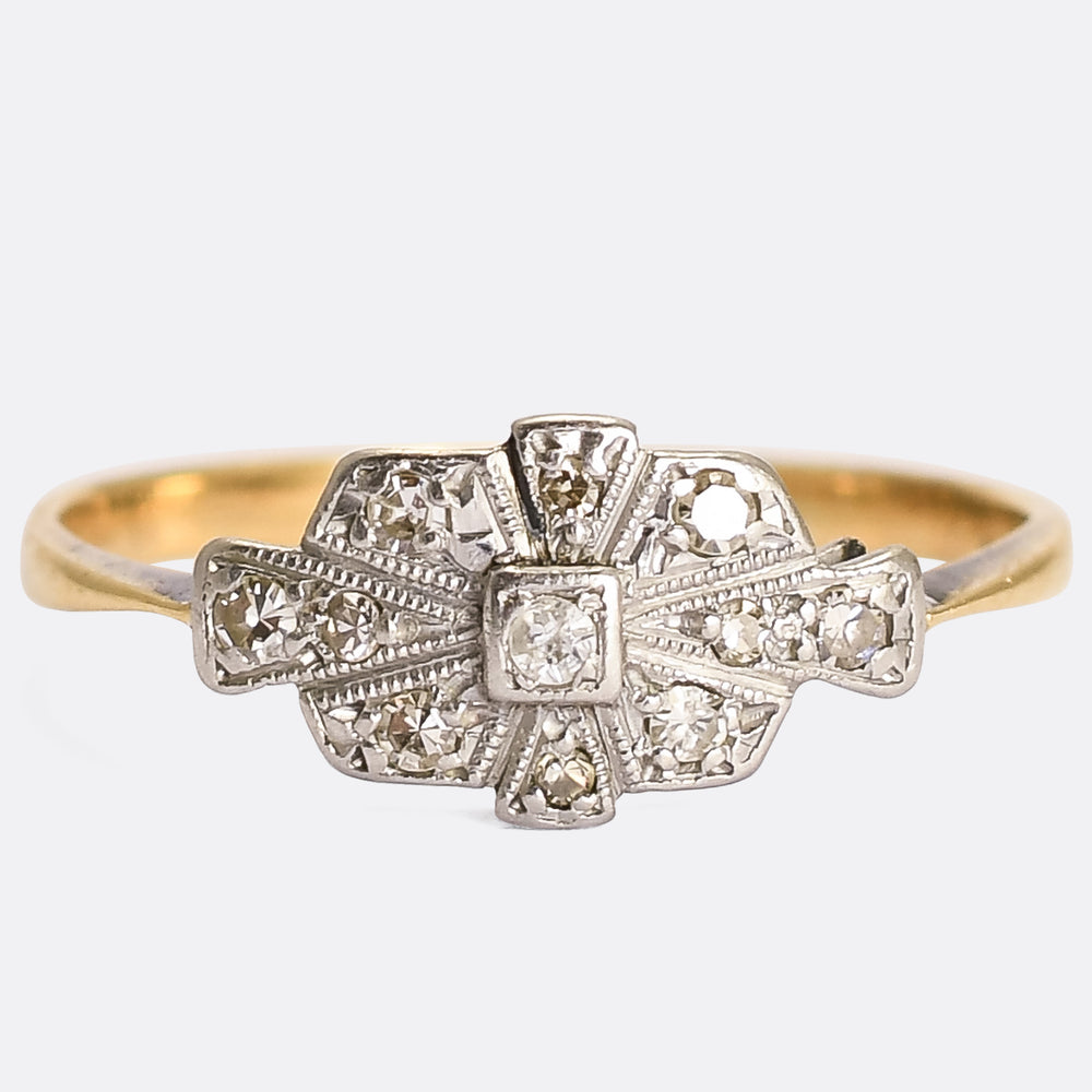 Art Deco Diamond Cluster Ring