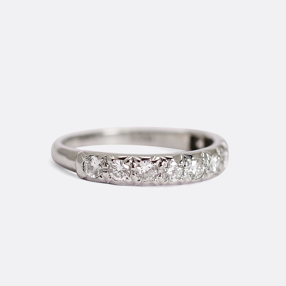 Art Deco Diamond Half Eternity Ring