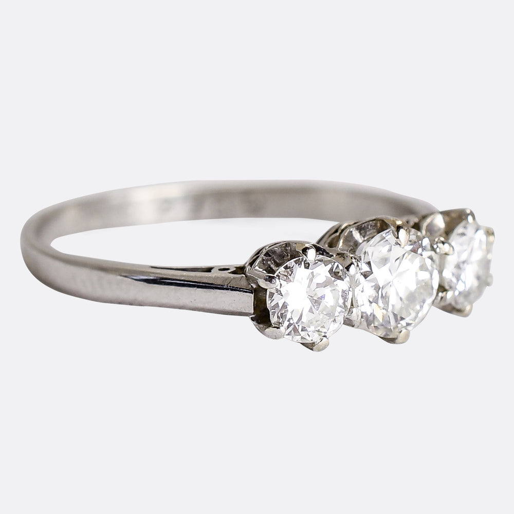 Art Deco Diamond Trilogy Ring