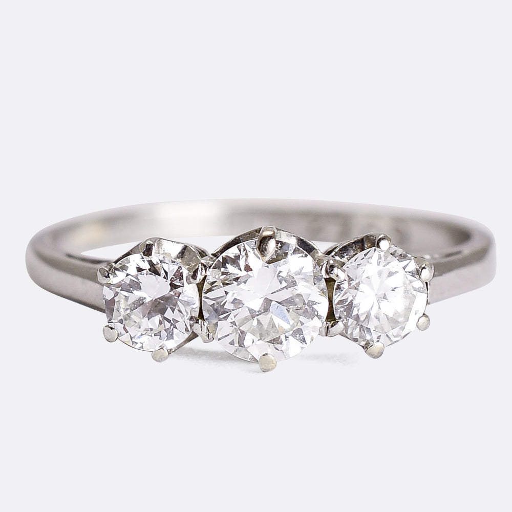 Art Deco Diamond Trilogy Ring