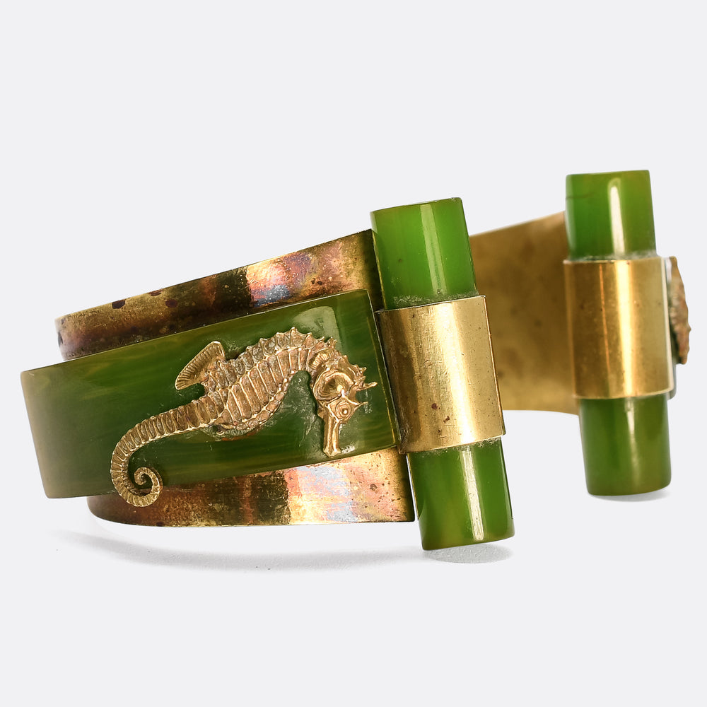 Art Deco Jean Painlevé Bakelite Seahorse Bangle