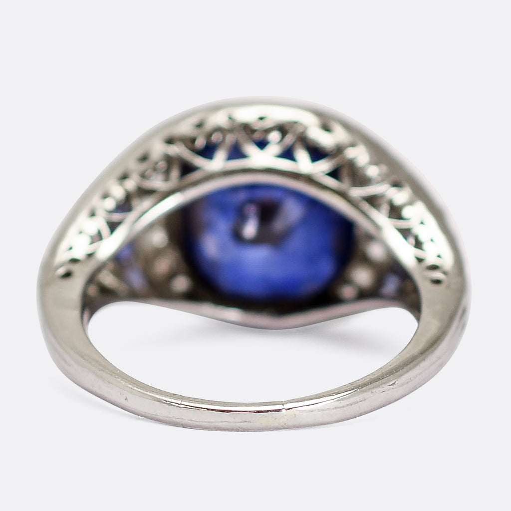 Art Deco Sapphire & Diamond Signet Ring – Butter Lane Antiques