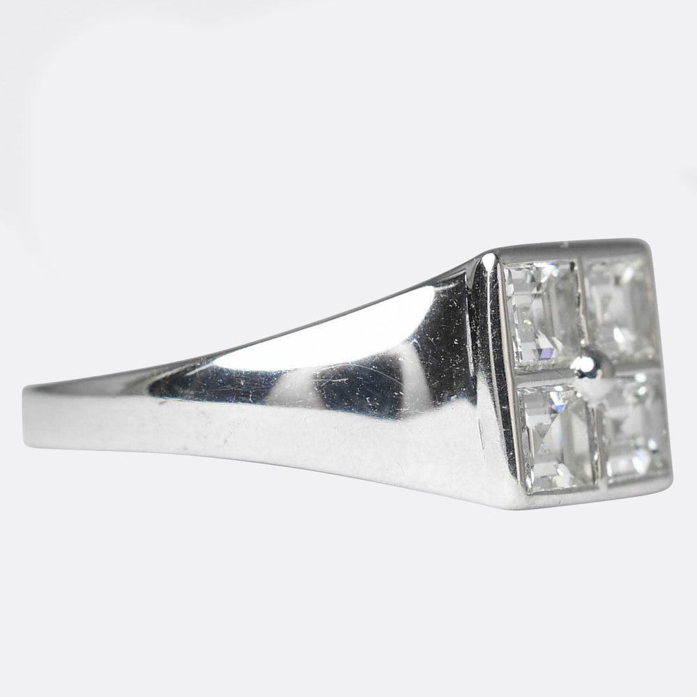 BVLGARI Asscher Cut Diamond Signet Ring