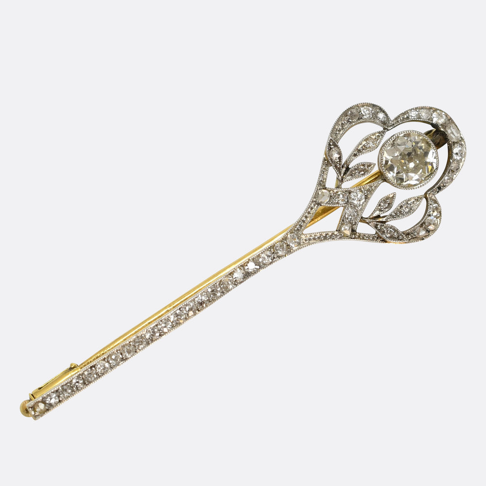 Belle Époque Diamond Lapel Pin