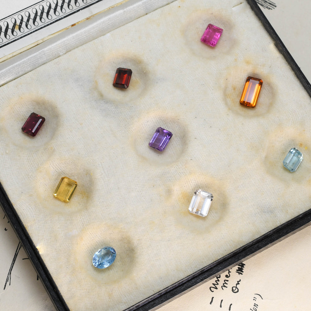 1940's Gemstone Sample Case by Amsterdam Gem Cutting Company