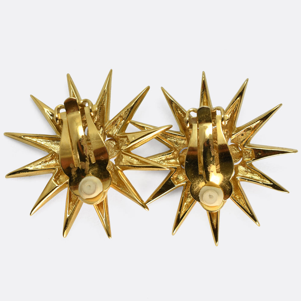 Vintage Butler & Wilson Paste Starburst Earrings