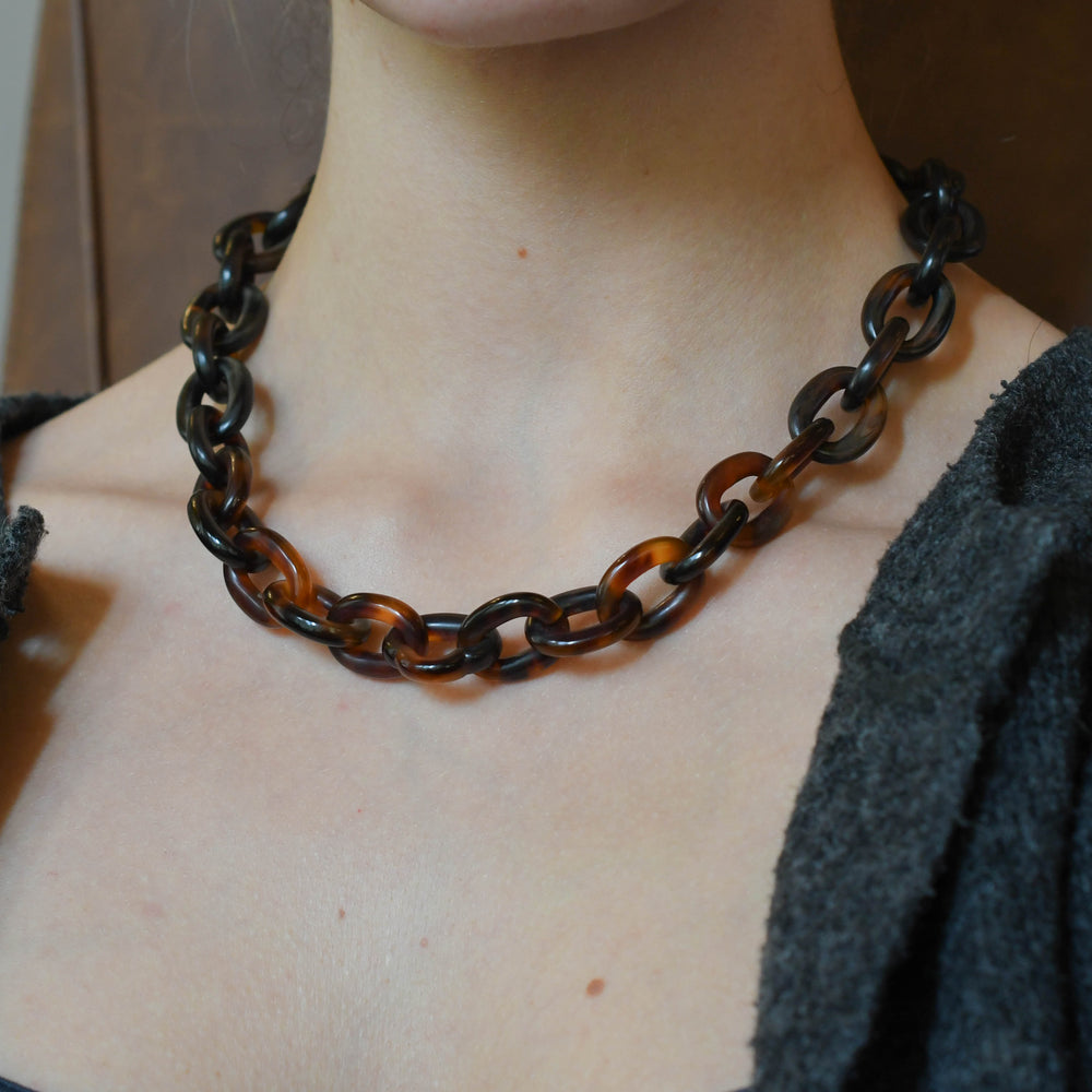 Victorian Tortoiseshell Chain Necklace