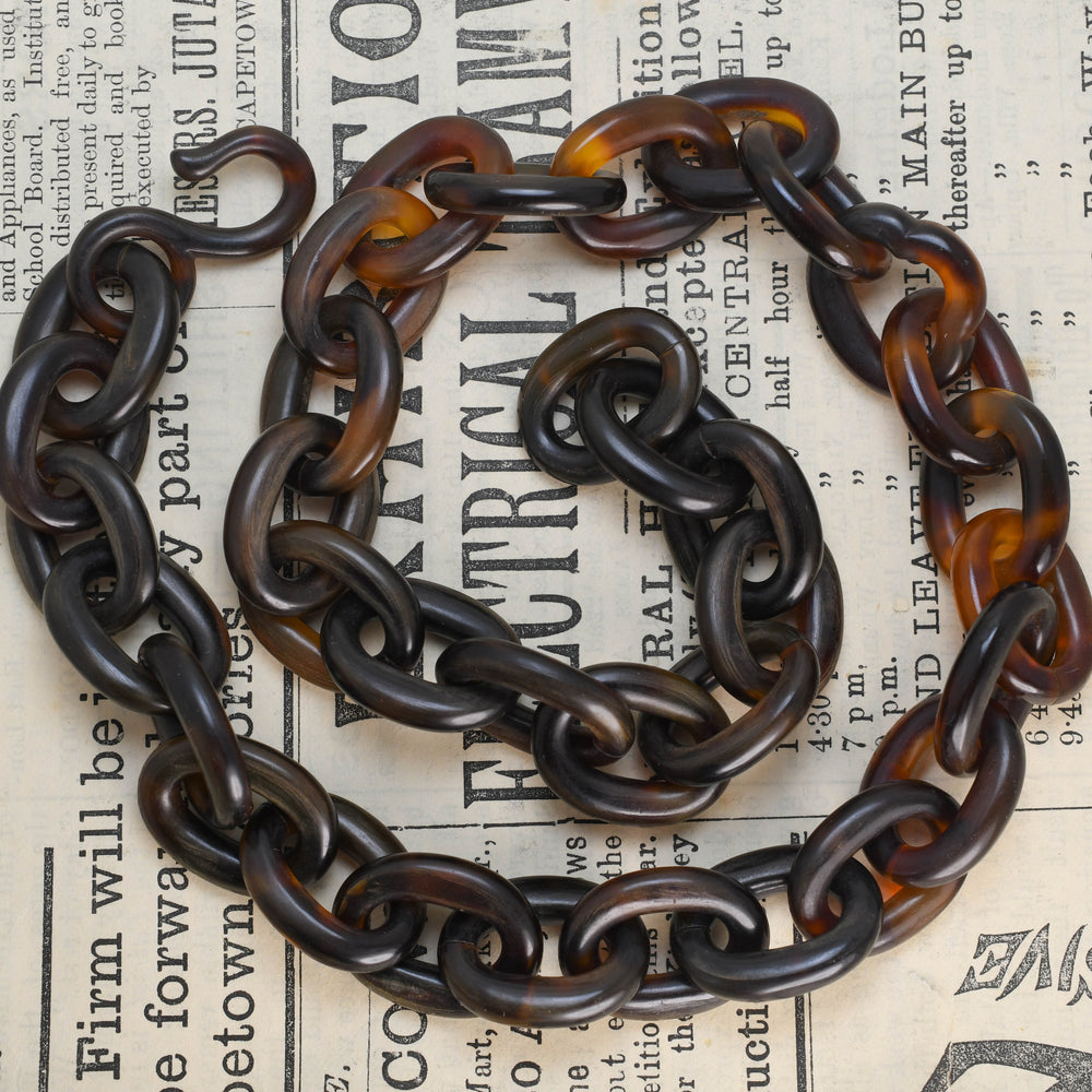 Victorian Tortoiseshell Chain Necklace