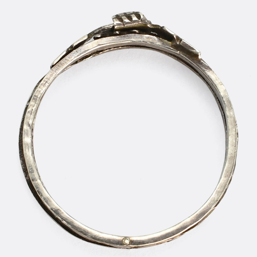 Early Georgian Silver Fede Gimmel Ring
