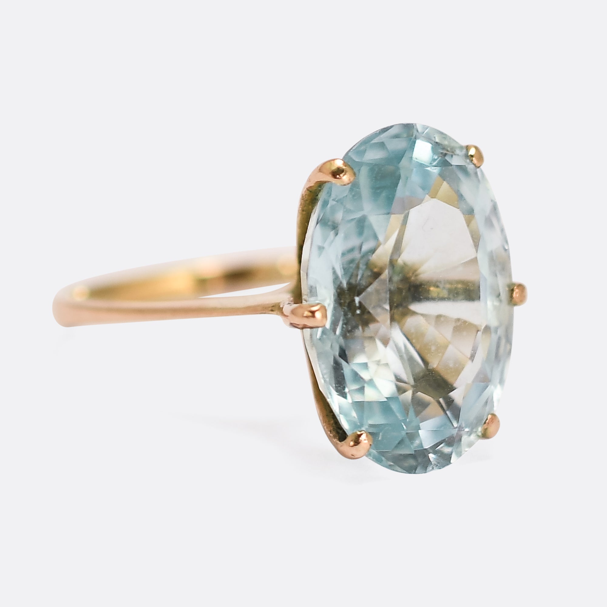 Buy Aquamarine Engagement Ring, Emerald Cut Aquamarine & Diamond Ring,  Large Blue Stone Ring, 14k Gold Ring Online in India - Etsy