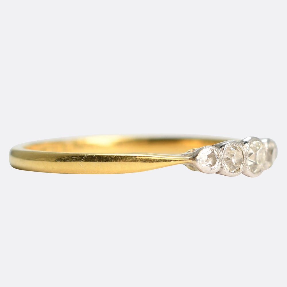 Edwardian Bezel Set Diamond 5-Stone Ring