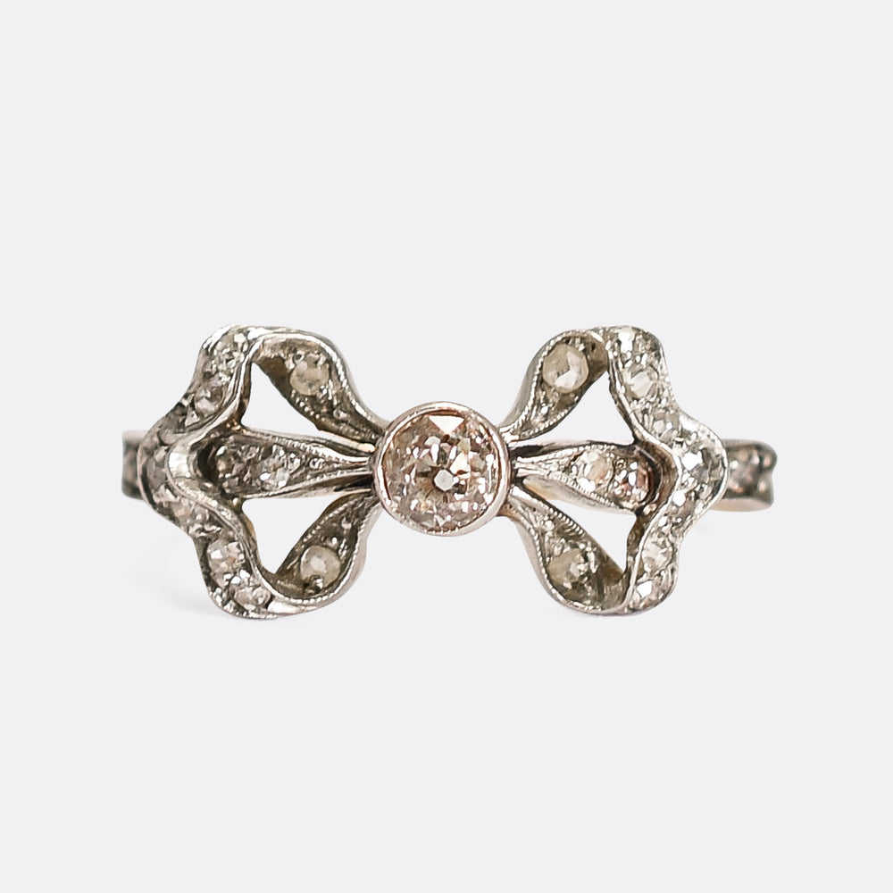 Edwardian Diamond Bow Ring