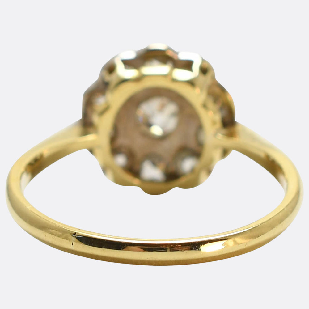 Edwardian Diamond Flower Cluster Ring