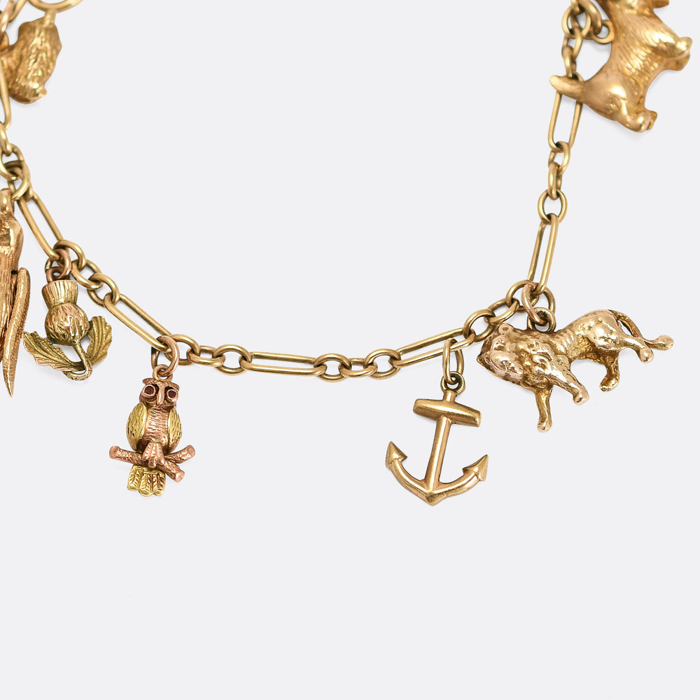 Edwardian I Love You Animal Charm Bracelet