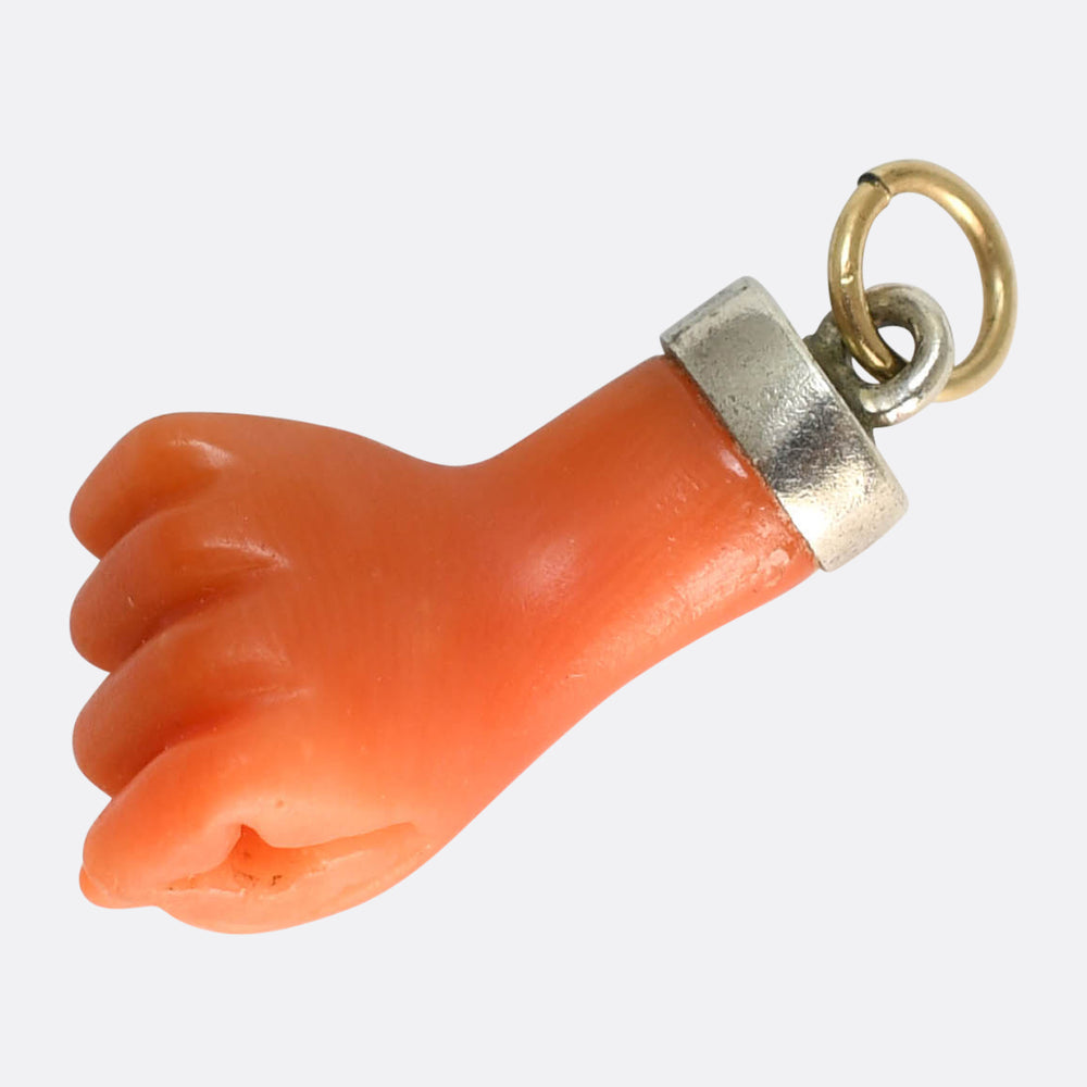 Georgian Coral Hand Charm