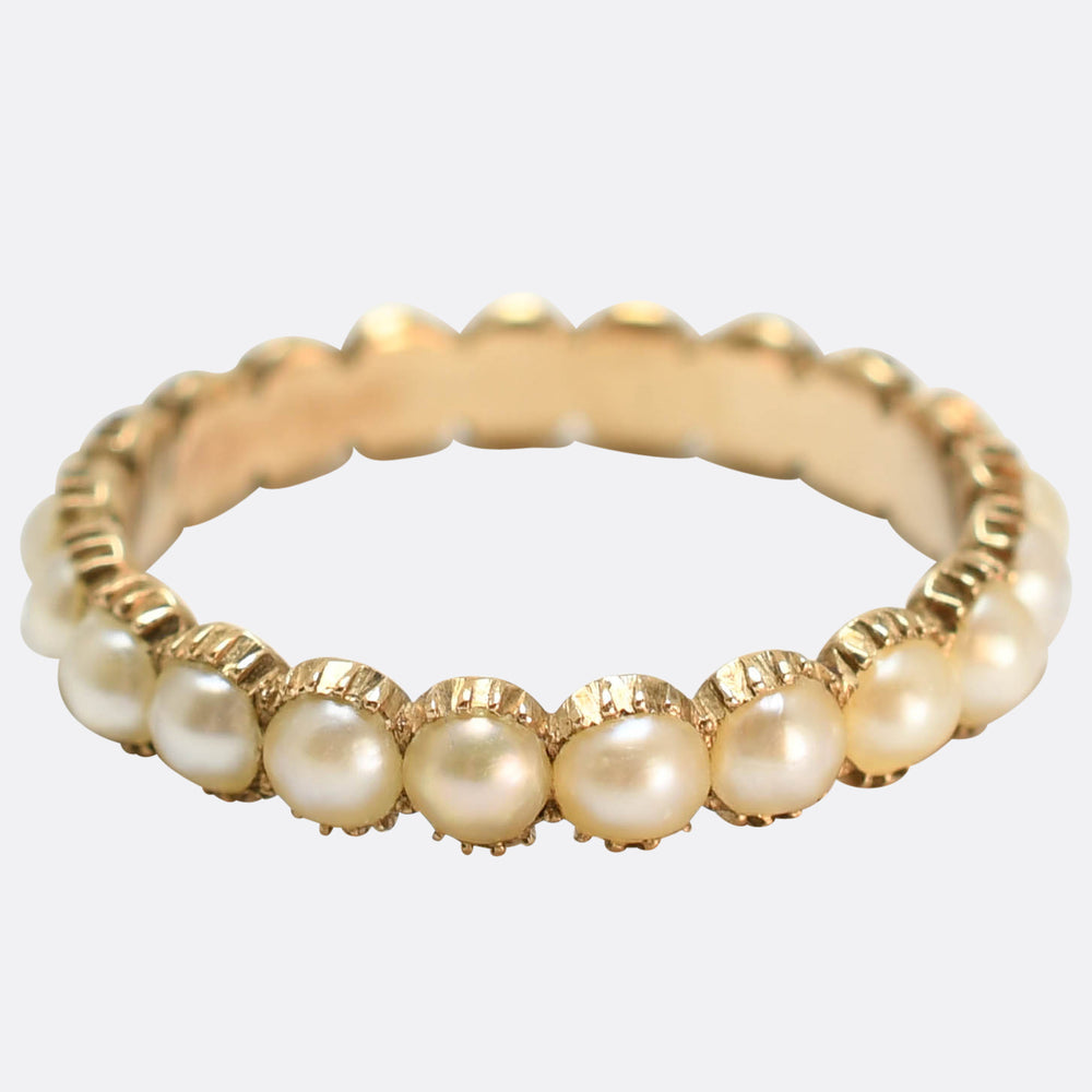 Georgian Pearl Eternity Ring