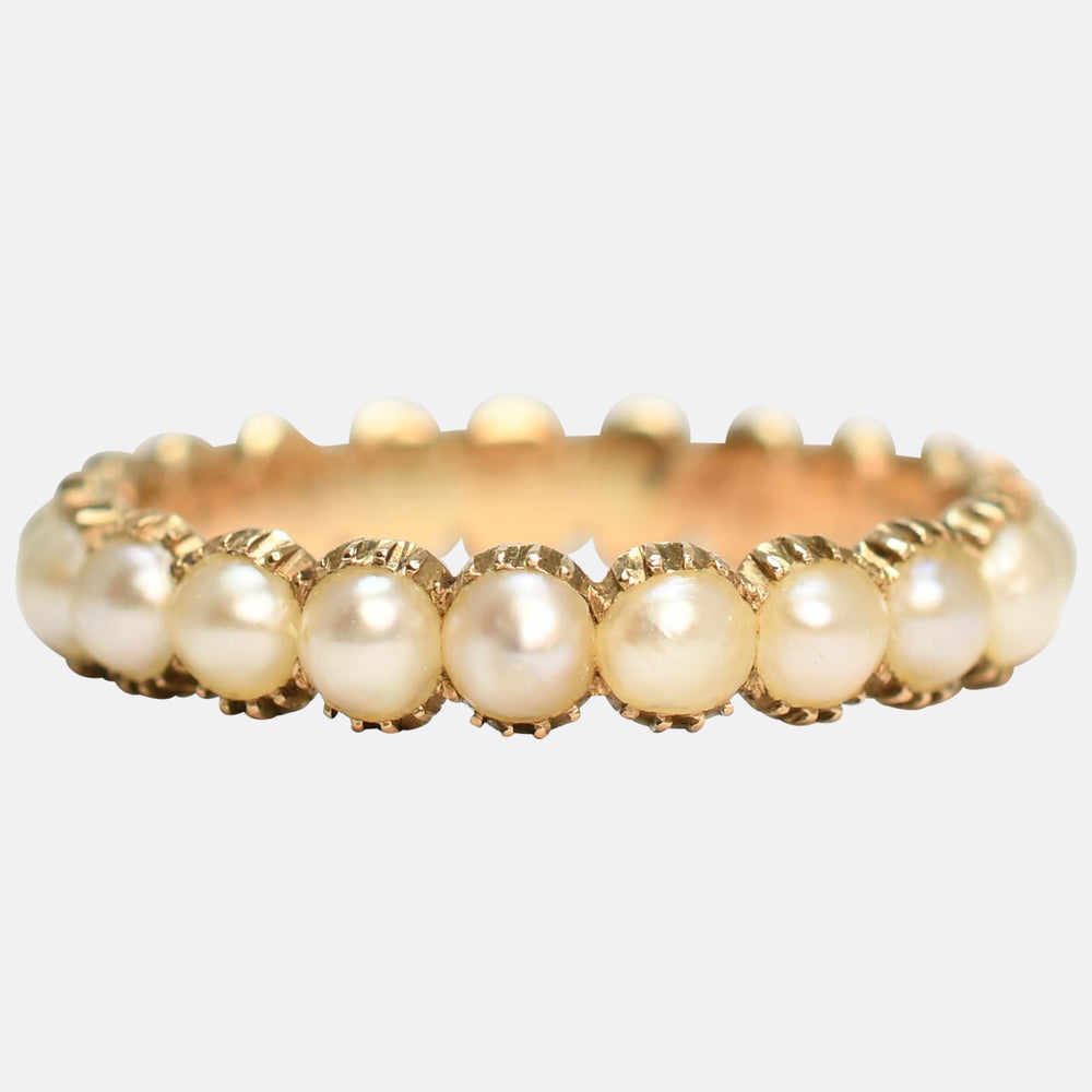 Georgian Pearl Eternity Ring