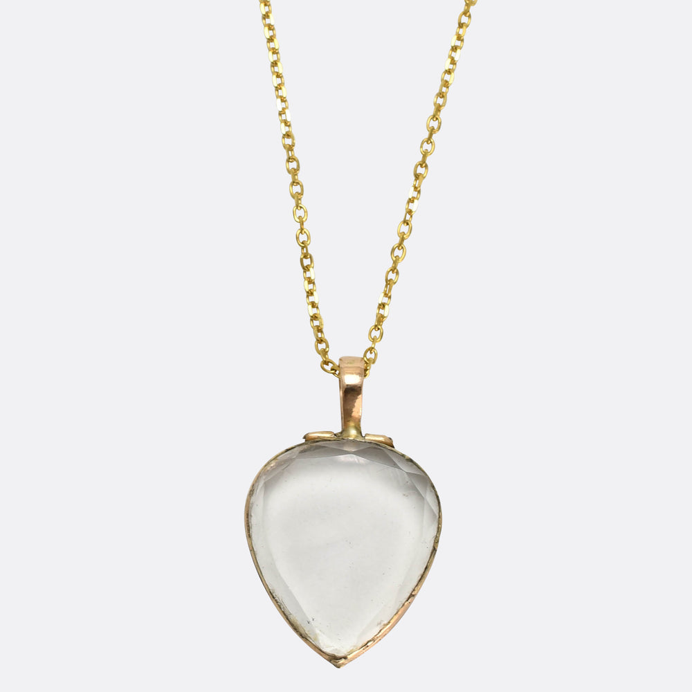 Georgian Rock Crystal Heart Locket