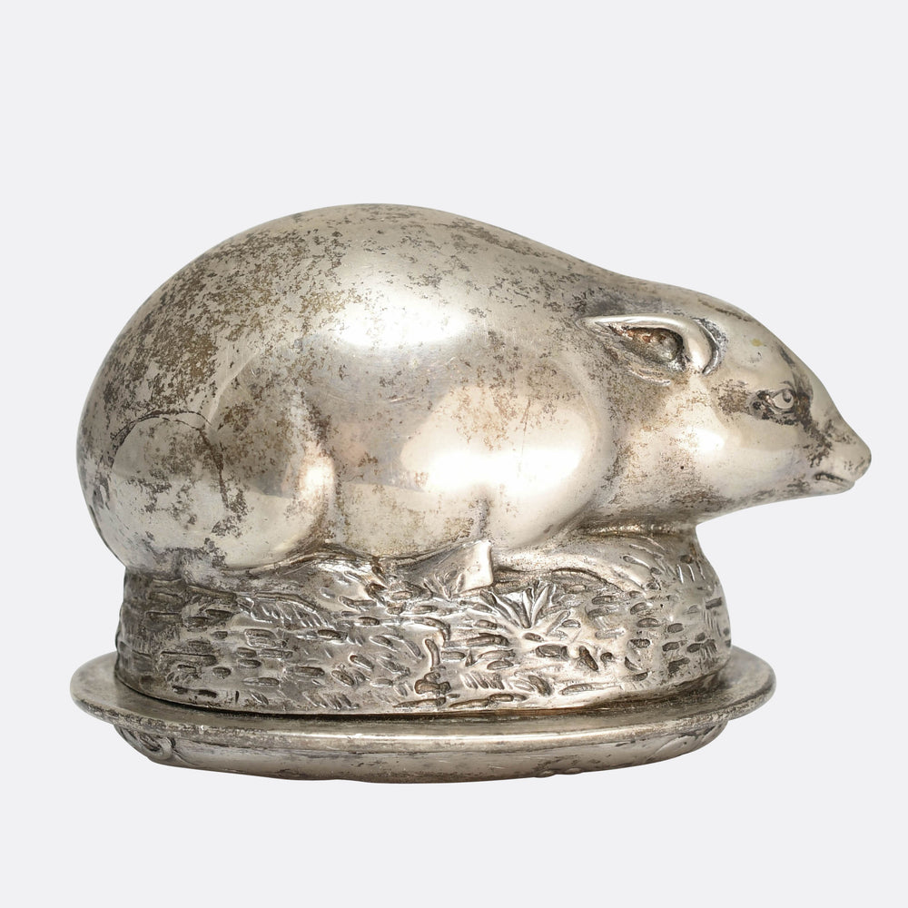 Georgian Silver Mouse Snuff Box