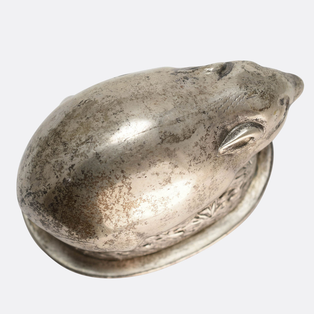 Georgian Silver Mouse Snuff Box