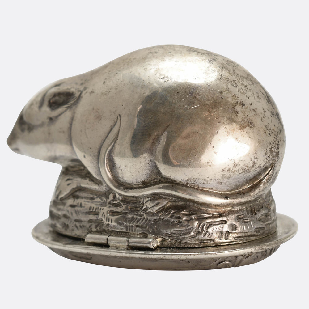 Georgian Silver Mouse Snuff Box