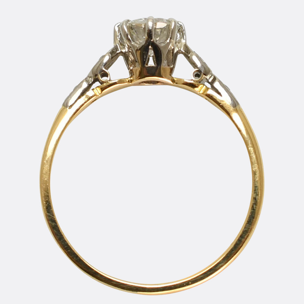 Late Victorian Diamond Solitaire Engagement Ring