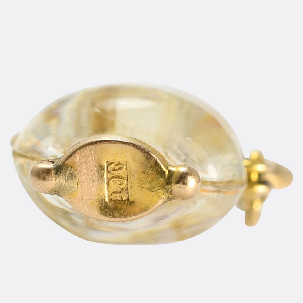 Late Victorian Essex Crystal Fish Bowl Charm