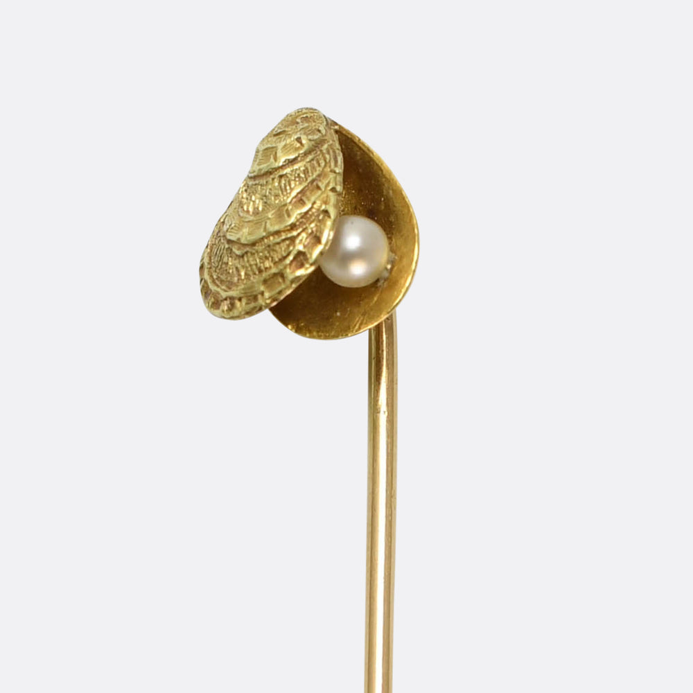 Late Victorian Natural Pearl Oyster Stick Pin