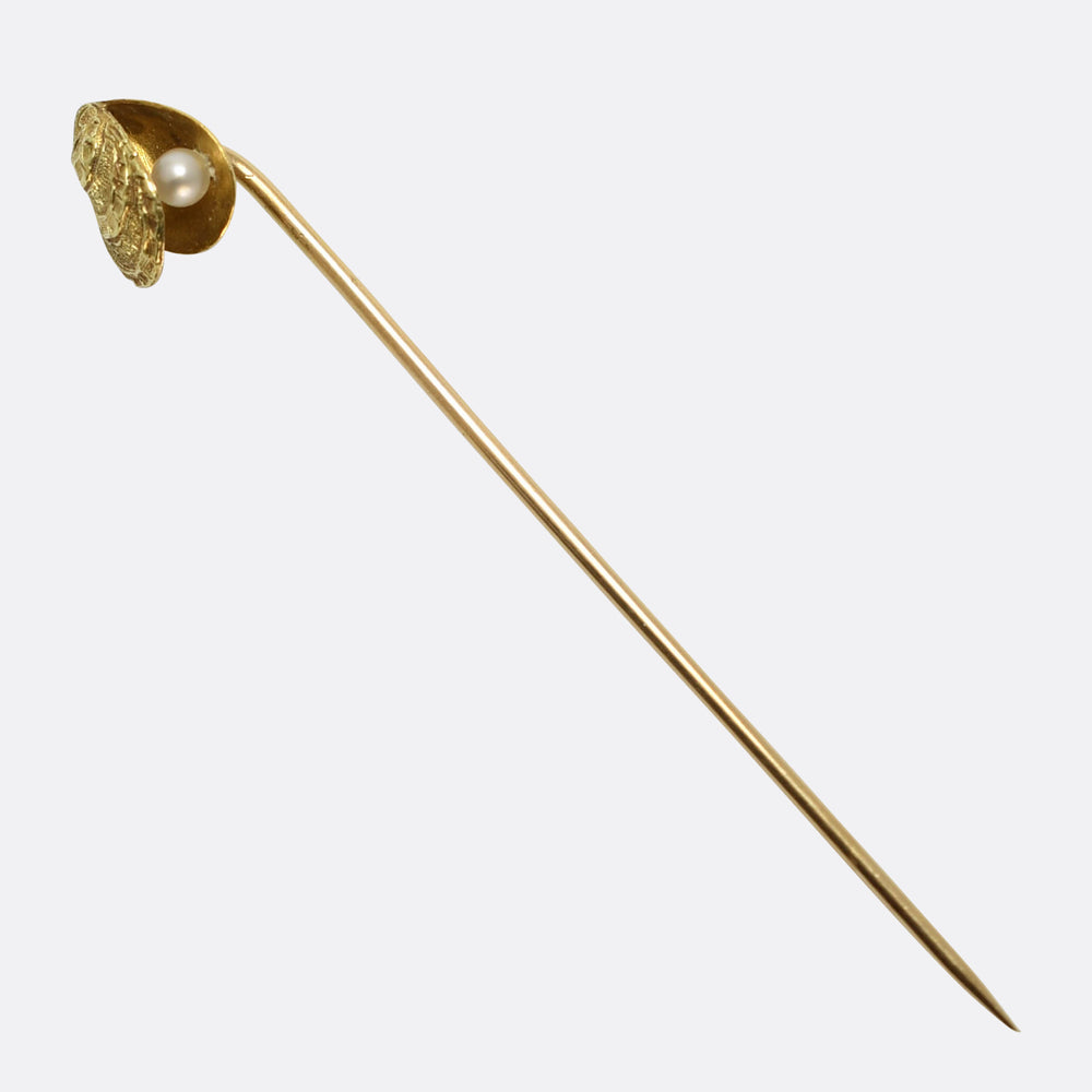 Late Victorian Natural Pearl Oyster Stick Pin