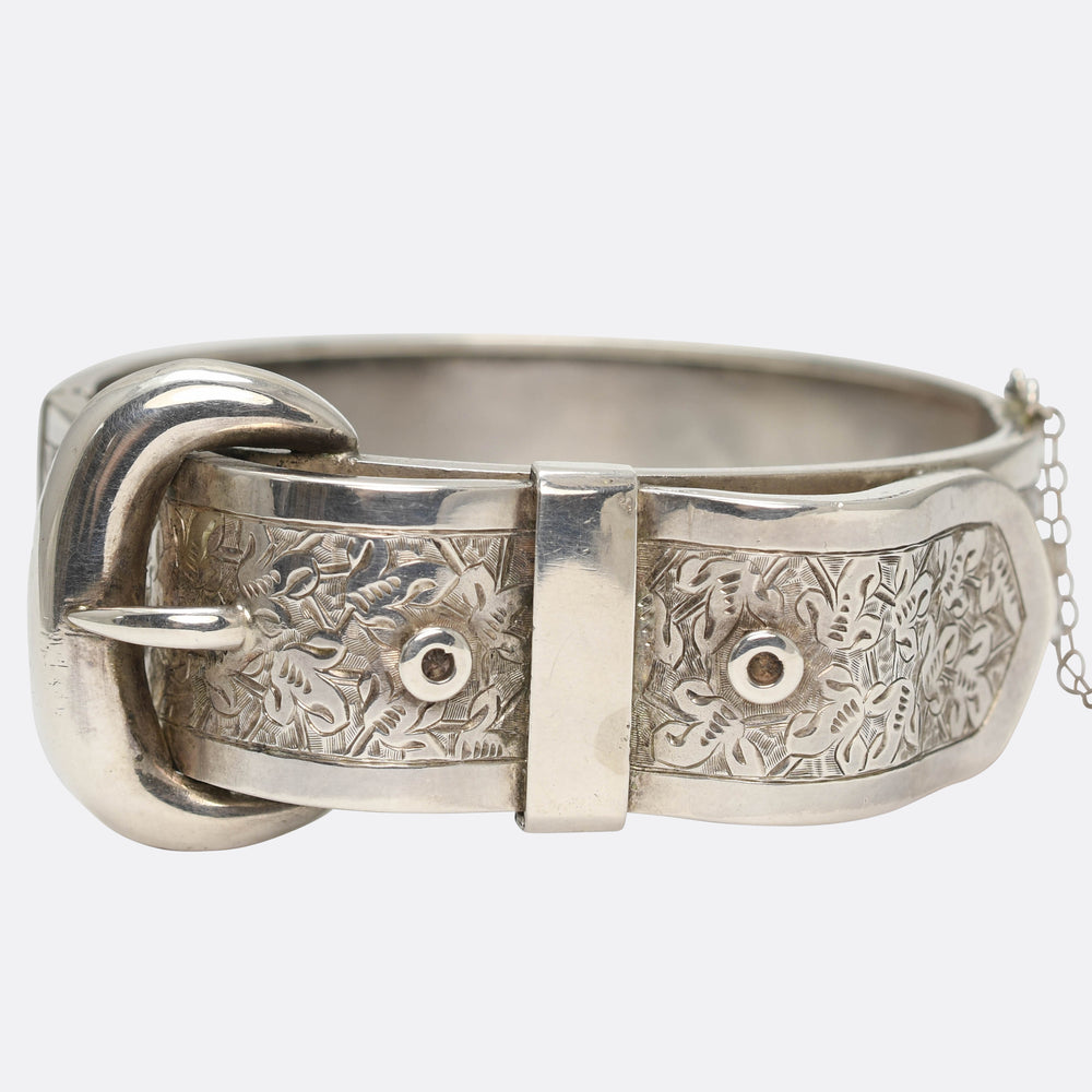 Late Victorian Silver Buckle Cuff Bangle