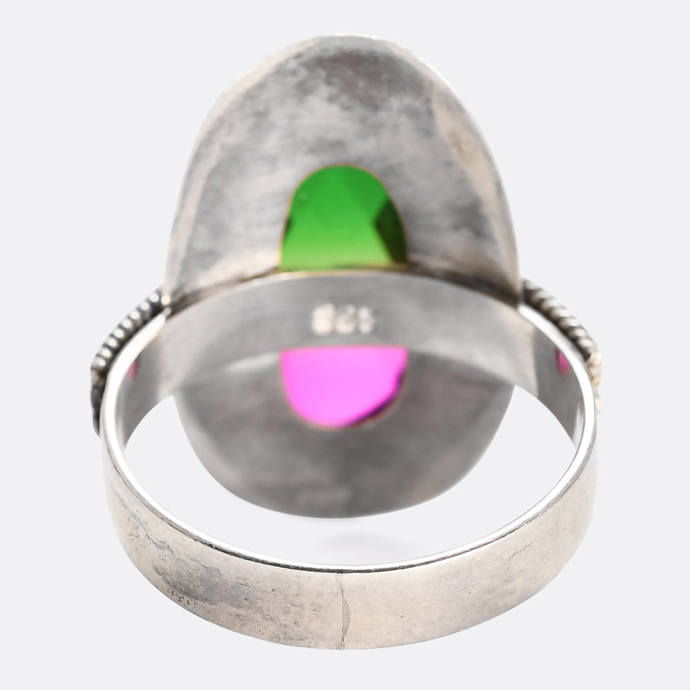 Modern Watermelon Tourmaline Ring