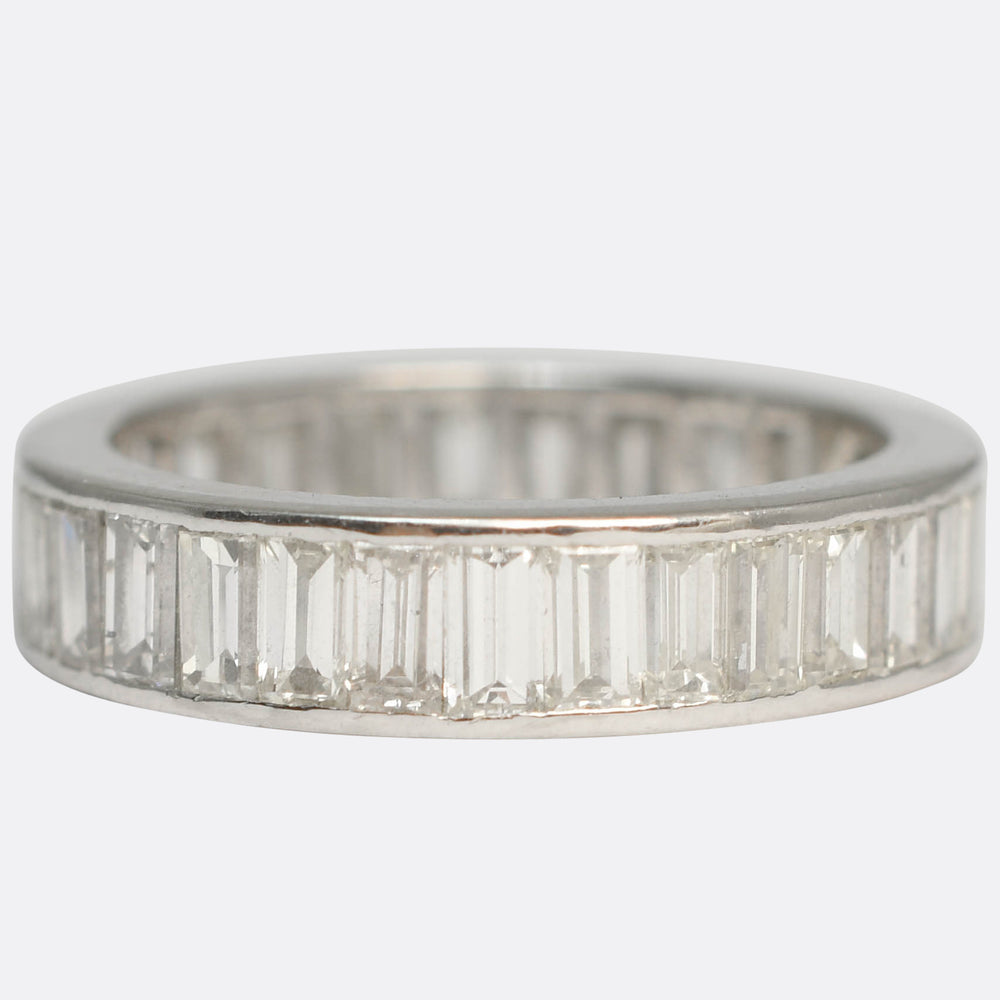 Platinum Baguette Cut Diamond Eternity Ring