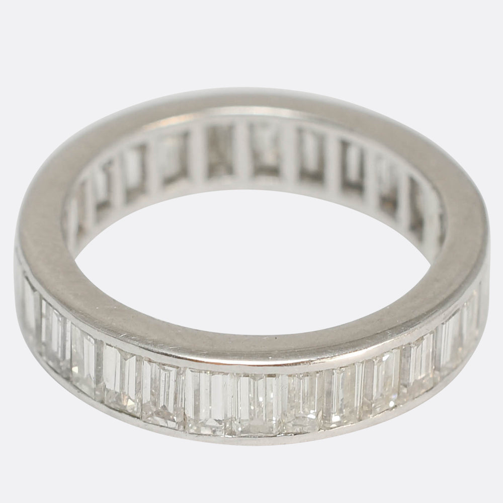 Platinum Baguette Cut Diamond Eternity Ring