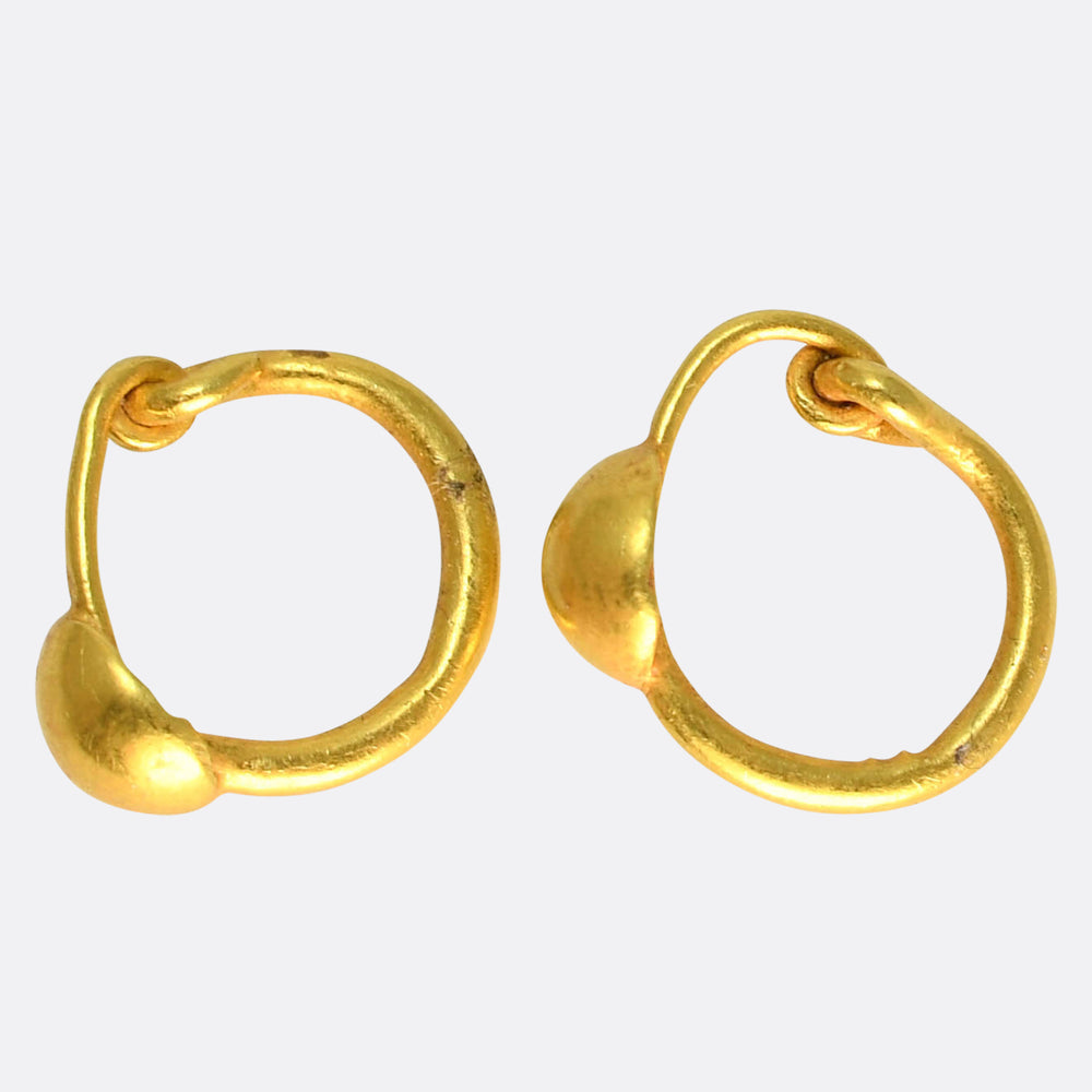 Roman Fine Gold Sleeper Earrings