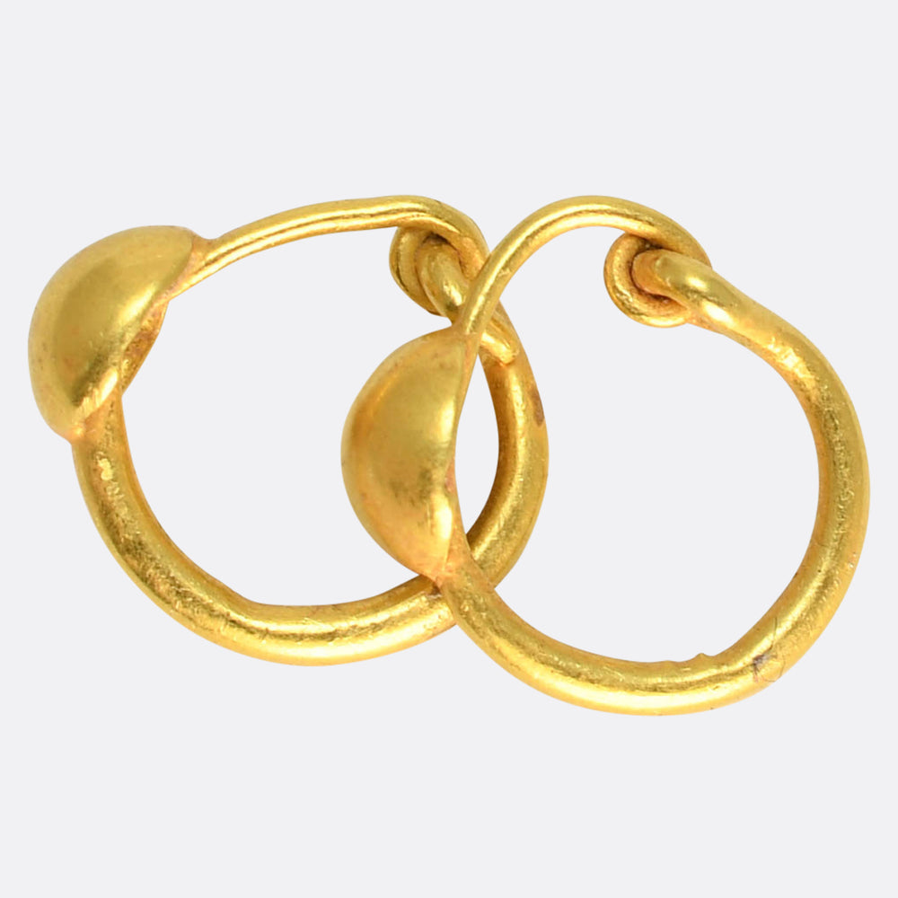 Roman Fine Gold Sleeper Earrings