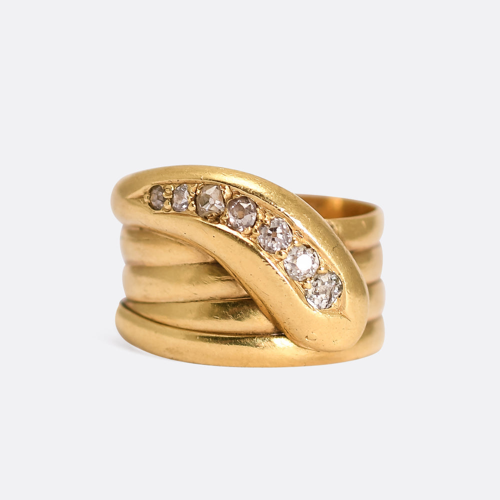 Victorian Diamond Serpent Ring