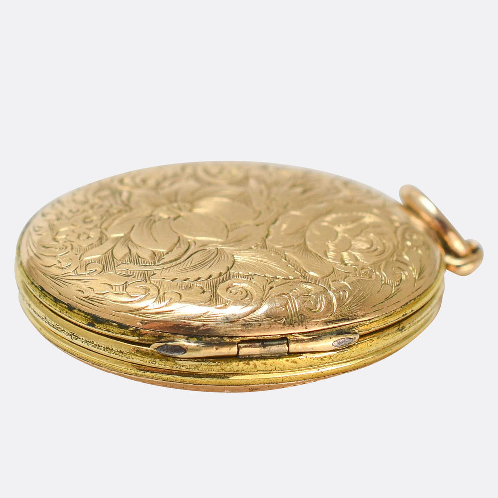 Victorian Gold Chased Double Locket